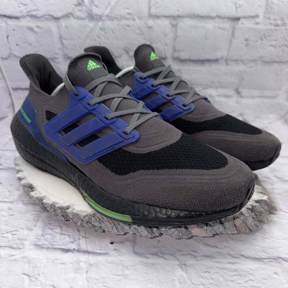 Adidas Ultraboost 21 Mens Size 12 Running Shoes Gray Sonic Ink Sneaker S23871